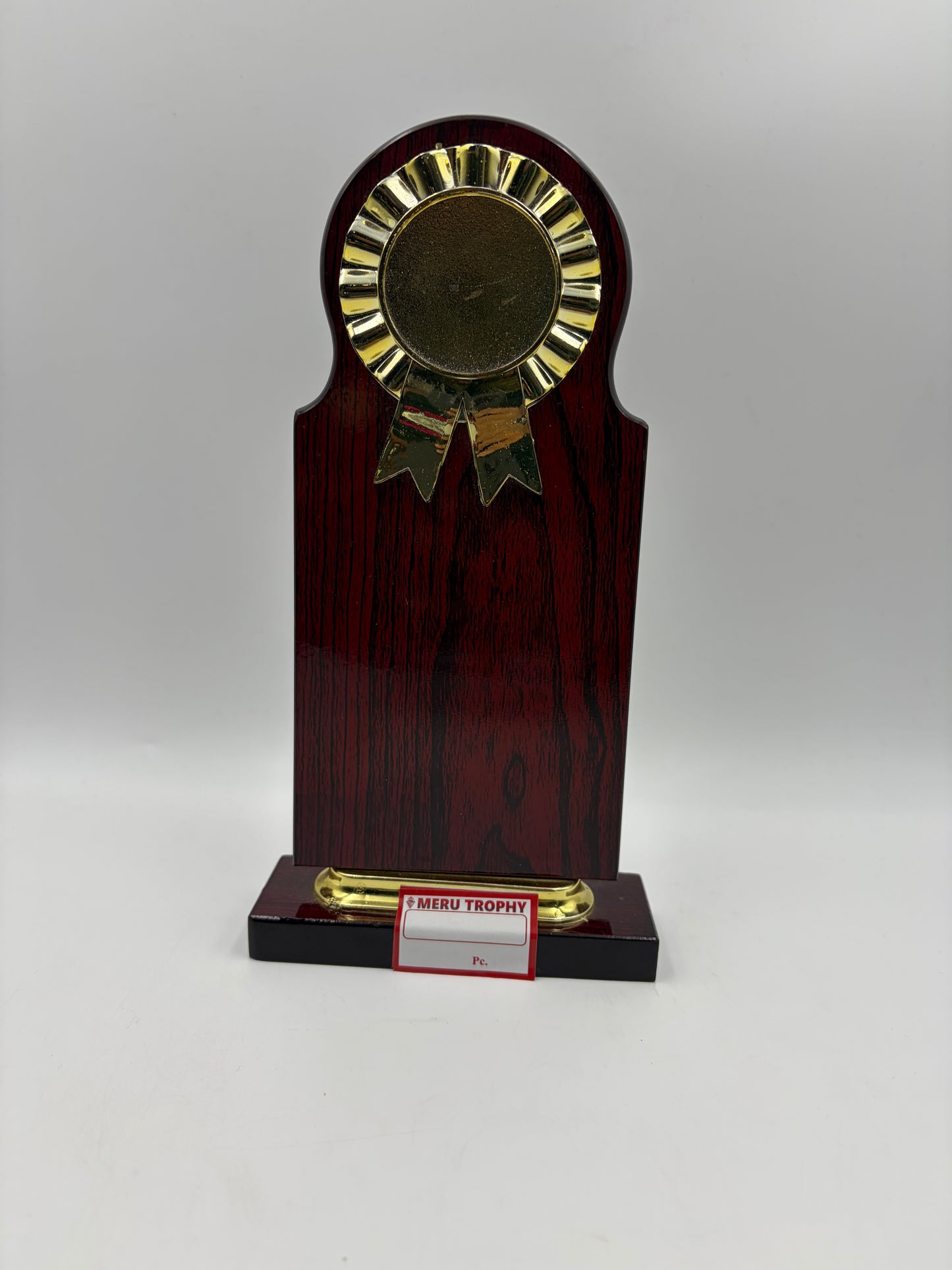 Wooden Memento with Gold Medallion Custom Awards and Trophies CP52