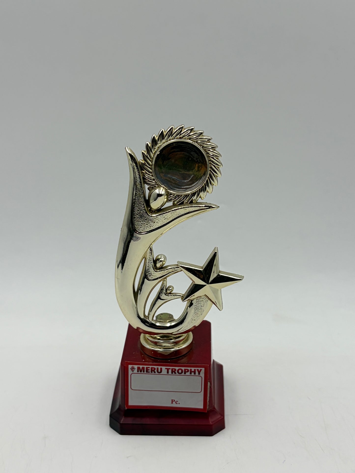 Gold Starburst Trophy Sun Award and Recognition 756