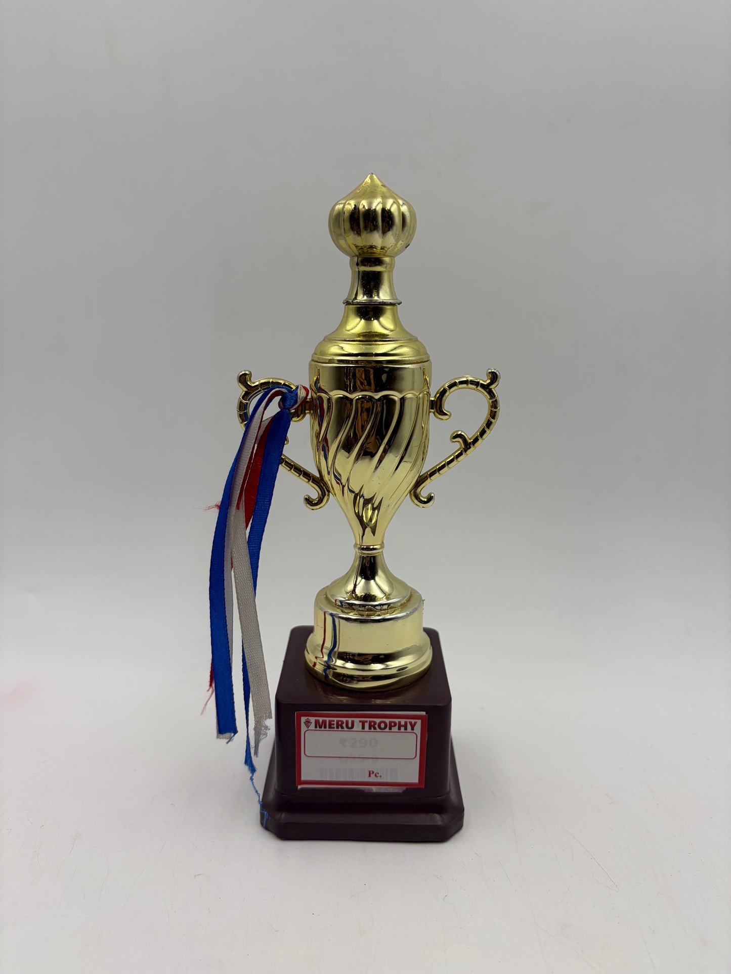 Gold Trophy Cup with Ribbons | Custom Awards and Trophies Q35