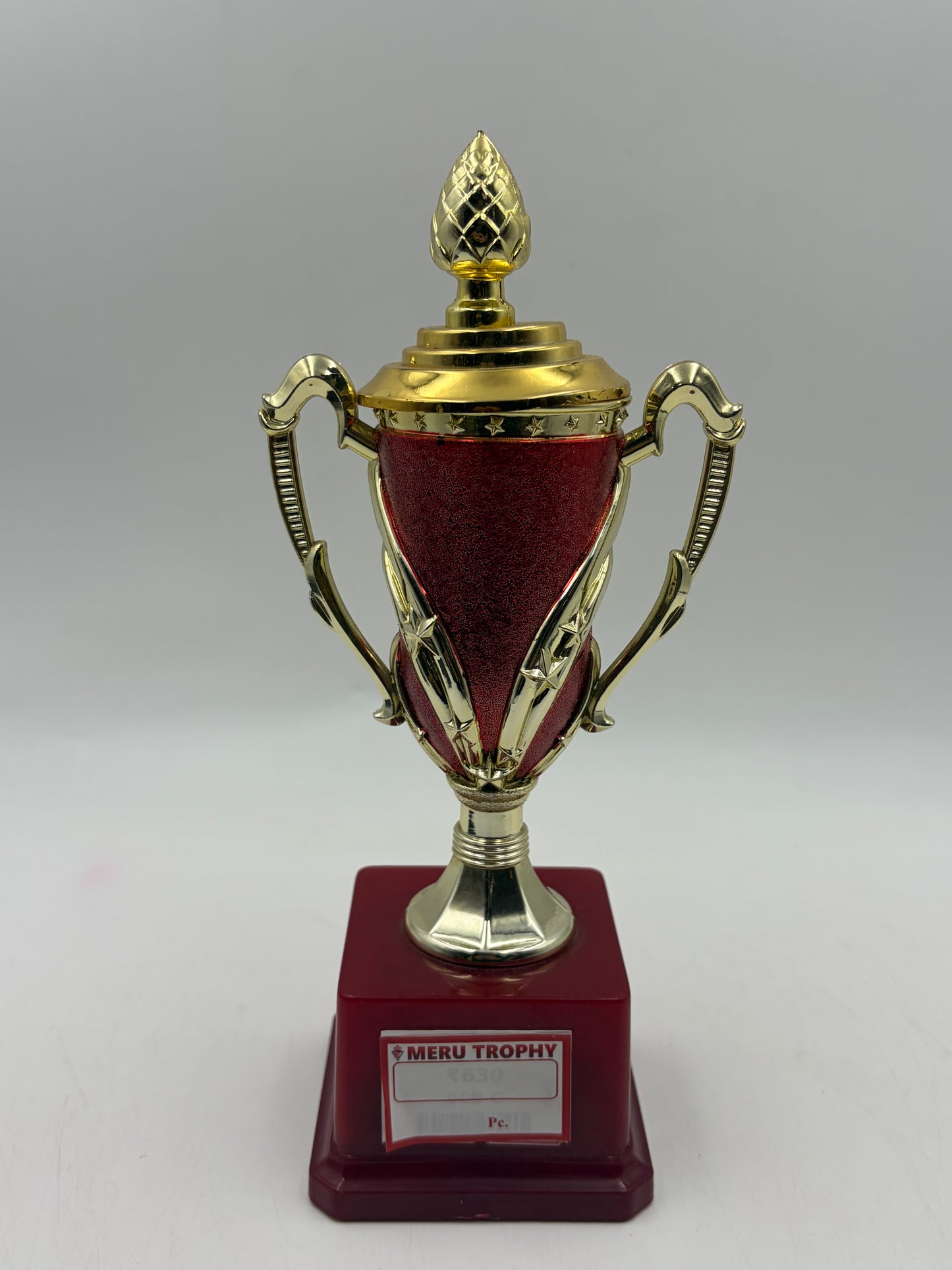 Elegant Red and Gold Fiber Trophy Award 909