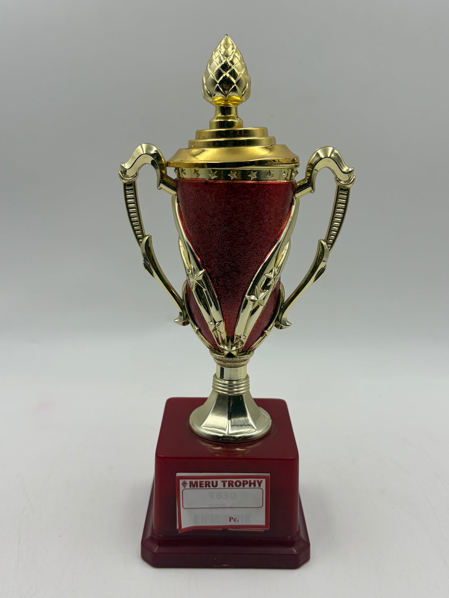 Elegant Red and Gold Fiber Trophy Award 909