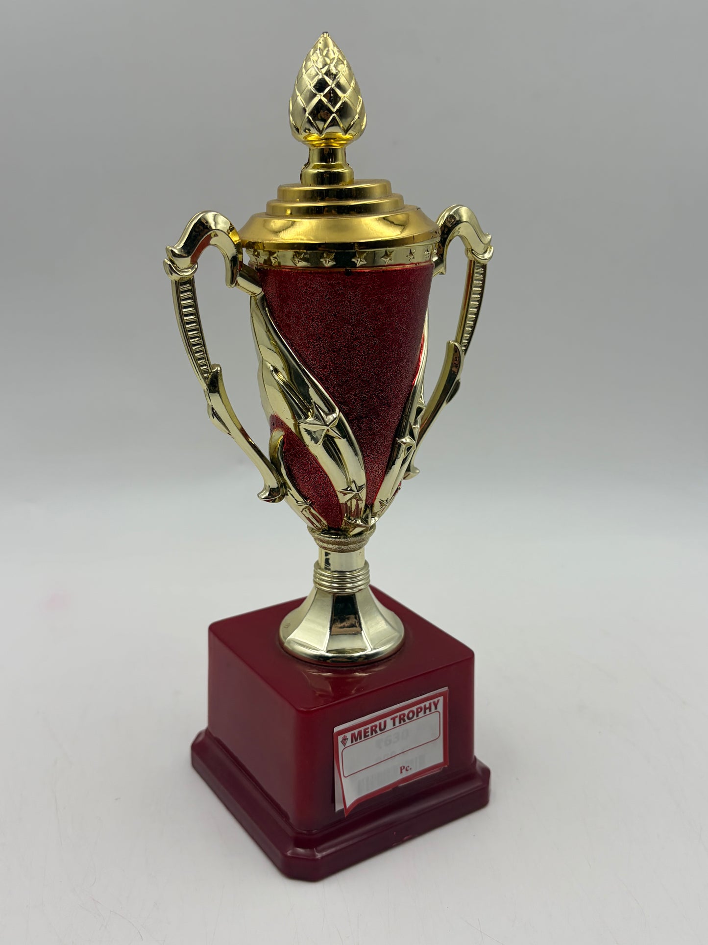 Elegant Red and Gold Fiber Trophy Award 909
