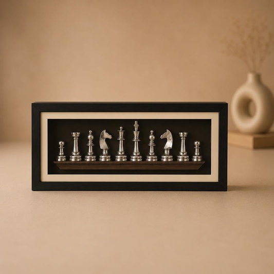 Shatranj Royalty Framed Chess Set, handcrafted Metal Crafts