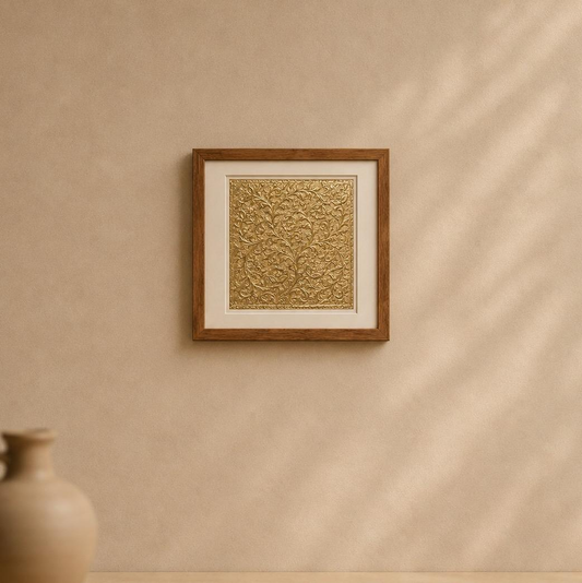 Chiati Gold Vine Line Remember Frame, handcrafted Chitayi metal art