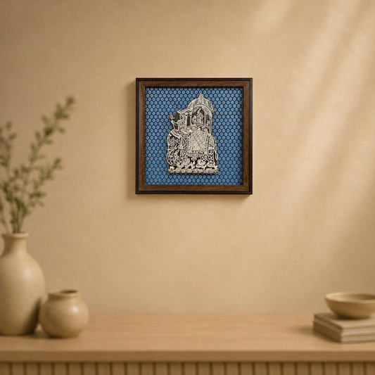 Gajaraj Wooden Block Print and Brocade Panel, handcrafted Wooden Block Print (Farrukhabad)