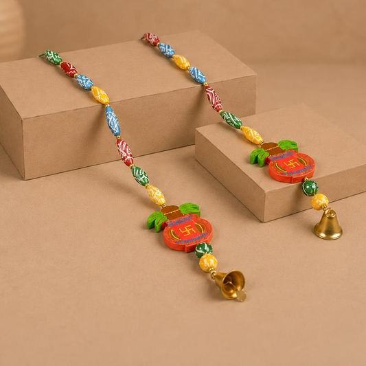 Banaras Hand Painted Toran Set, handcrafted Wooden Lacquerware