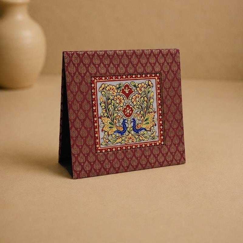 Sang-e-Meena Marble Meenakari Tent Stand, handcrafted meenakari on marble