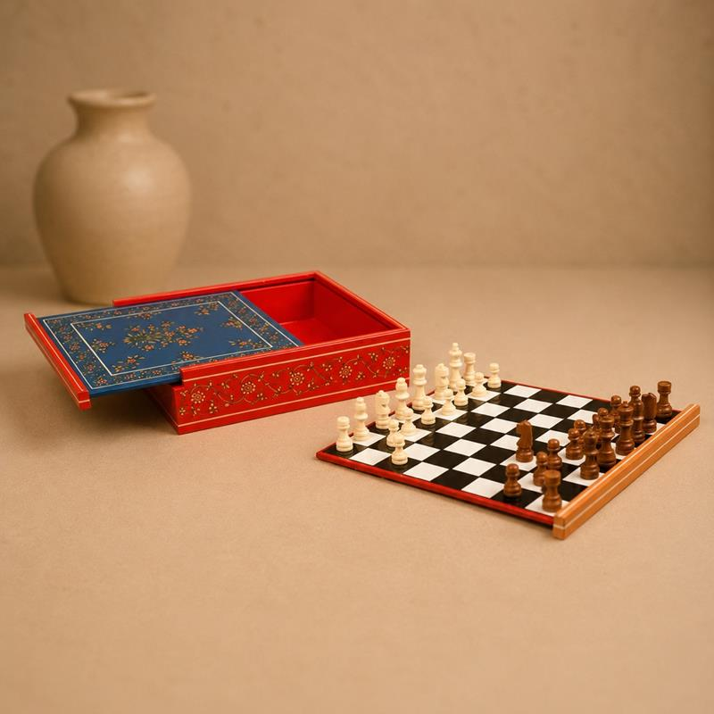 Shatranj Exclusive Kishangarh Wooden Chess, handcrafted Kishangarh wood craft