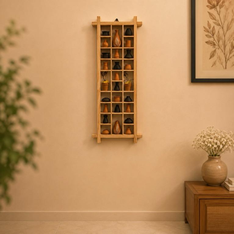 Mitti Smriti Kagzi Pottery Wall Display Frame, handcrafted Kagzi pottery