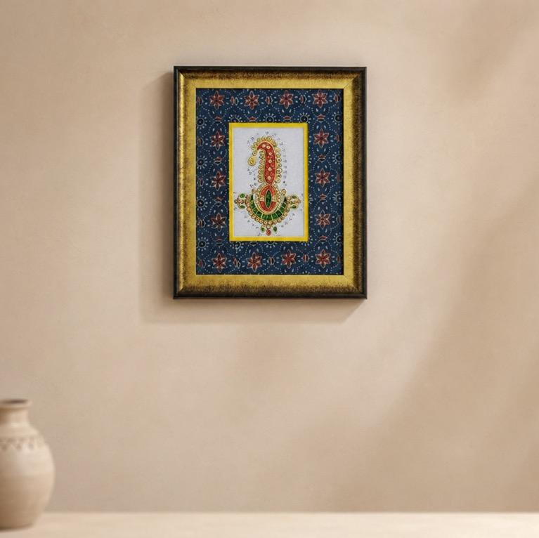 Meena Shila, handcrafted Meenakari framed wall art