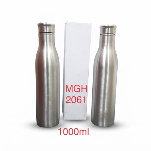 Stainless Steel Bottle with Gift Box - Steel - Meru Trophy corporate gifting