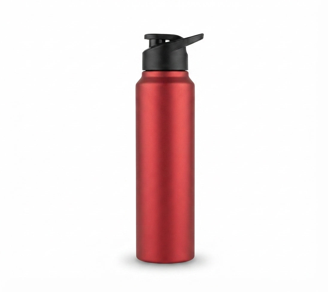 Matte Sipper Sports Bottle - Red - Meru Trophy corporate gifting