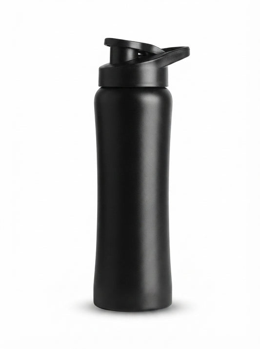 Matte Sipper Bottle - Black - Meru Trophy corporate gifting