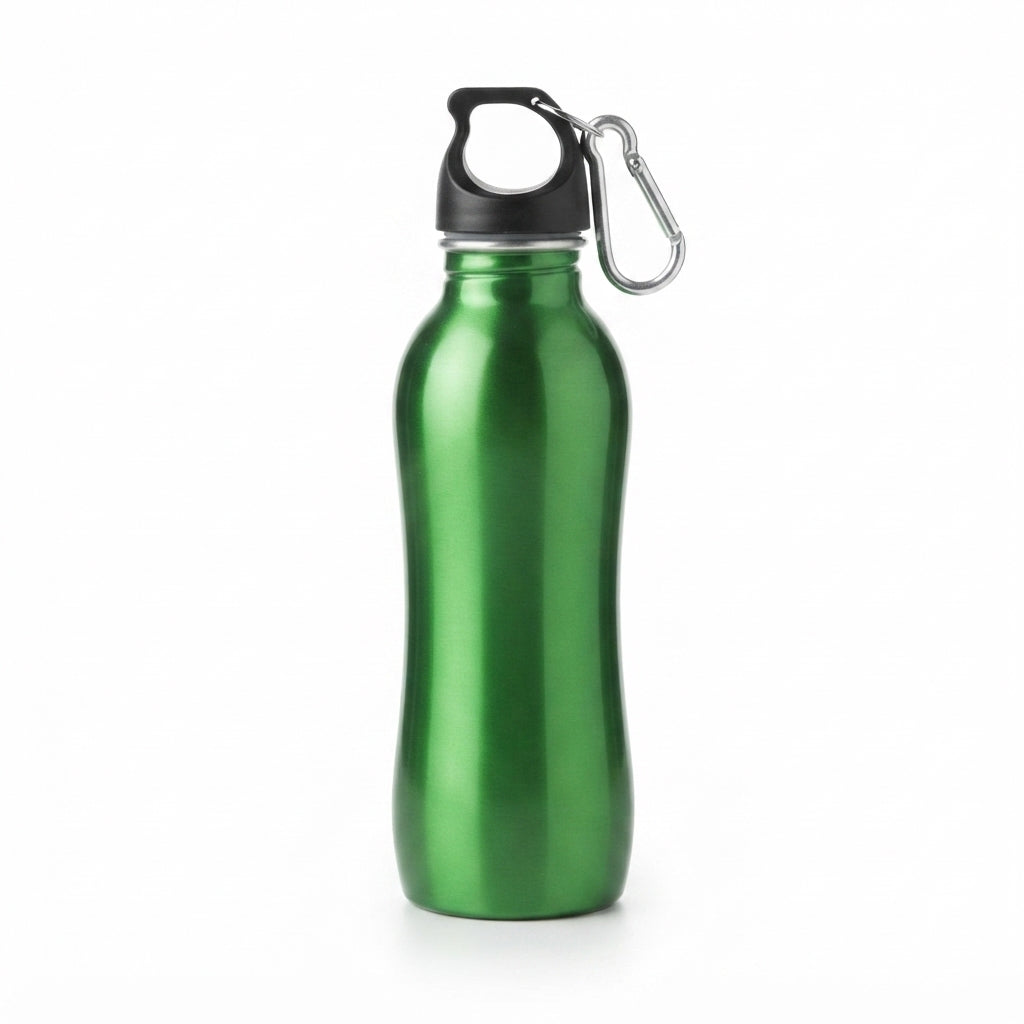 Sports Bottle with Carabiner Clip - Green - Meru Trophy corporate gifting