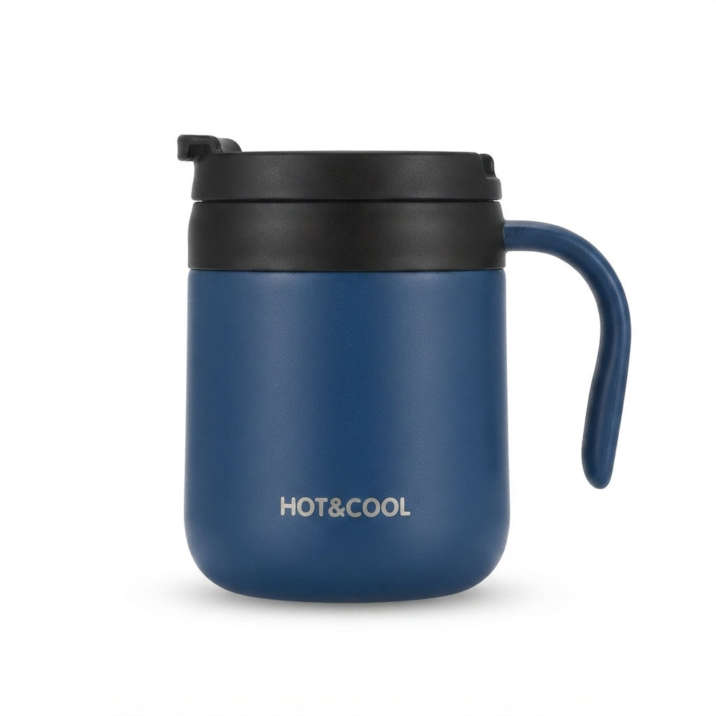 Steel Bottle with Carabiner Clip - Blue - Meru Trophy corporate gifting