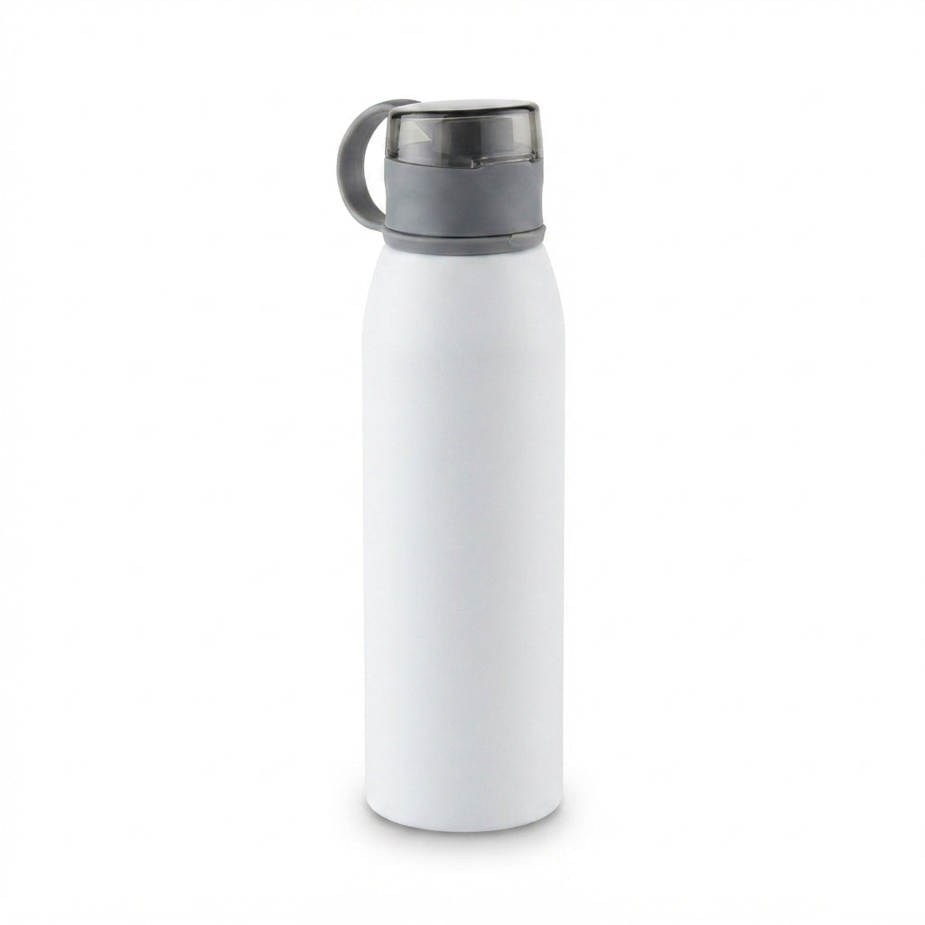 Bottle with Flip-Top Lid - White - Meru Trophy corporate gifting