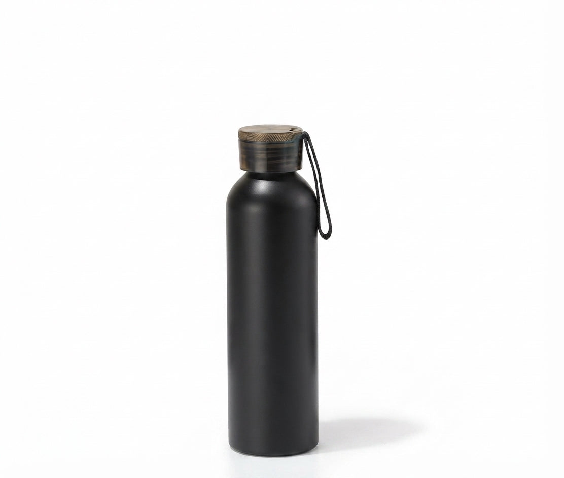 Matte Aluminium Bottle - Black - Meru Trophy corporate gifting