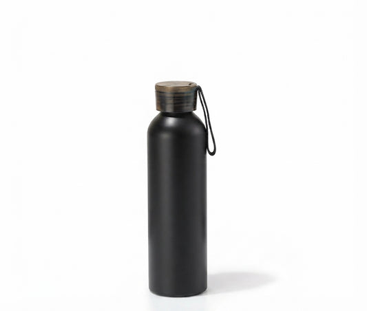 Matte Aluminium Bottle - Black - Meru Trophy corporate gifting