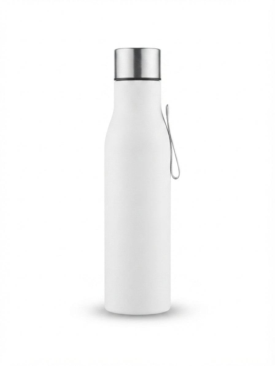 Coloured Steel Bottle - White - Meru Trophy corporate gifting