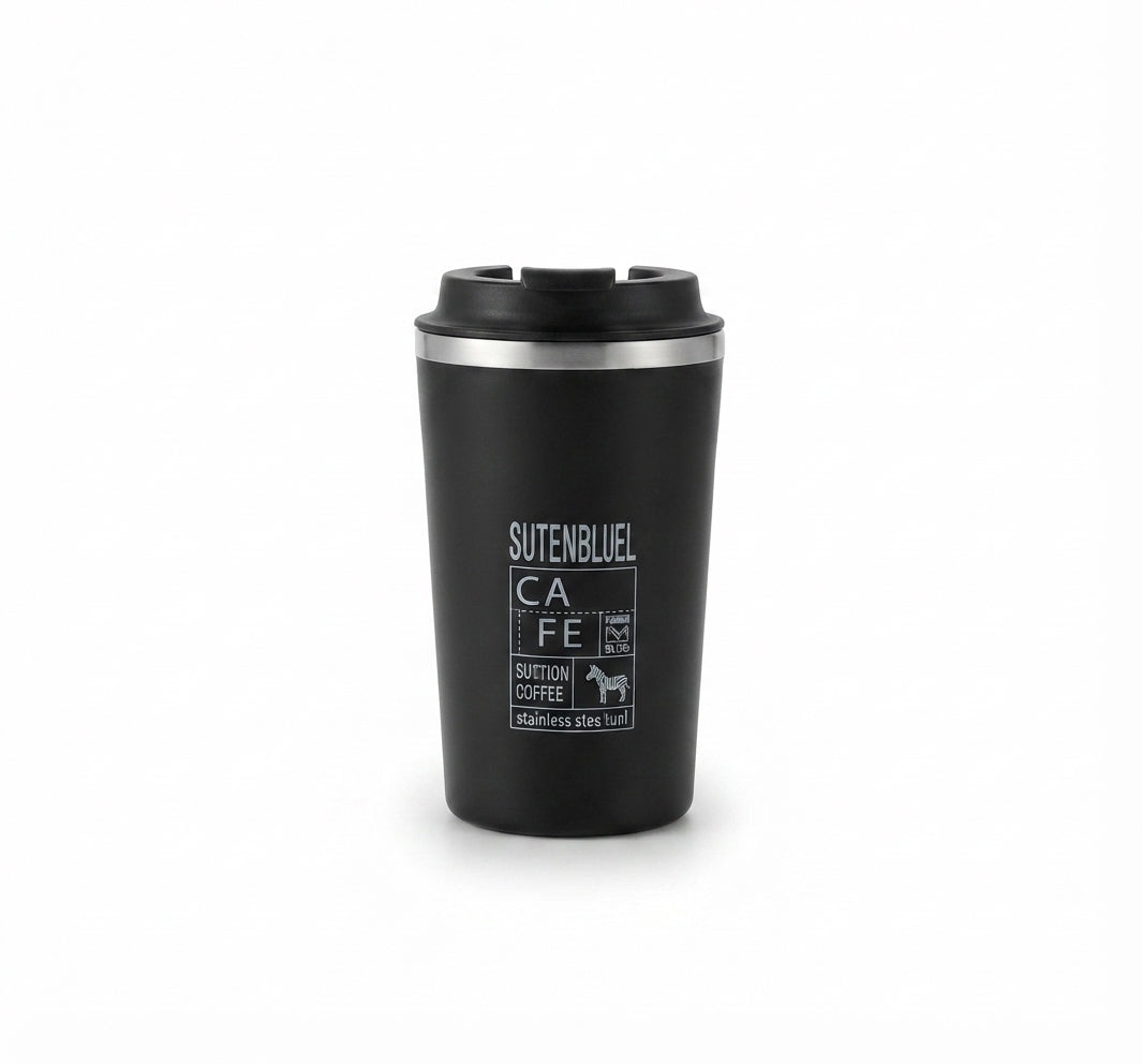 Suction Coffee Tumbler - Black - Meru Trophy corporate gifting