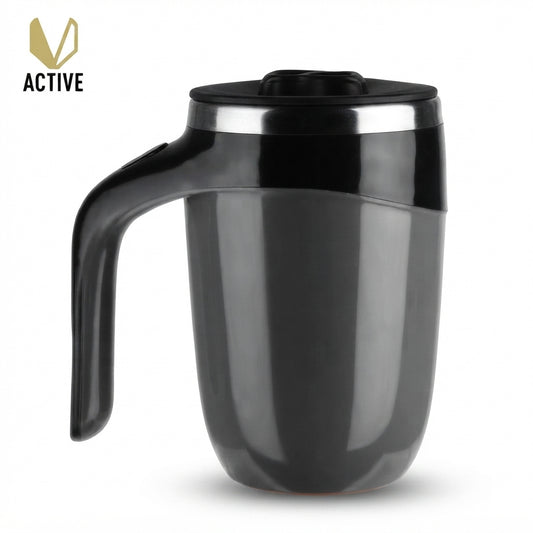 Suction Mug with Handle - Black - Meru Trophy corporate gifting