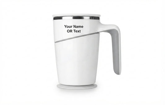 Customizable Suction Mug with Handle - White - Meru Trophy corporate gifting