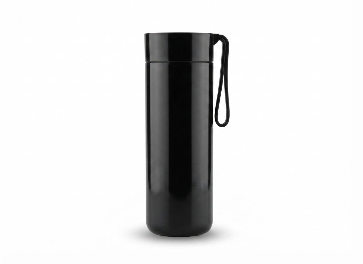 Suction Flask with Carry Loop - Black - Meru Trophy corporate gifting