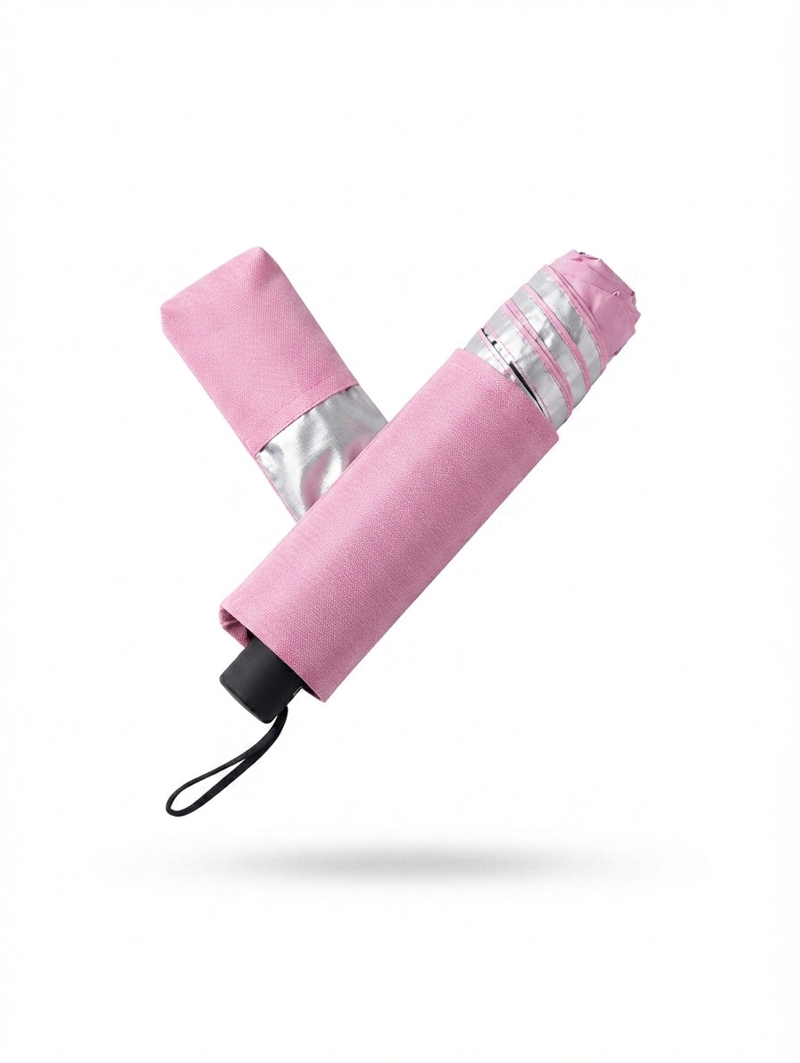 Compact Folding Umbrella - Pink - Meru Trophy corporate gifting