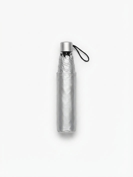 Compact Folding Umbrella - Silver - Meru Trophy corporate gifting