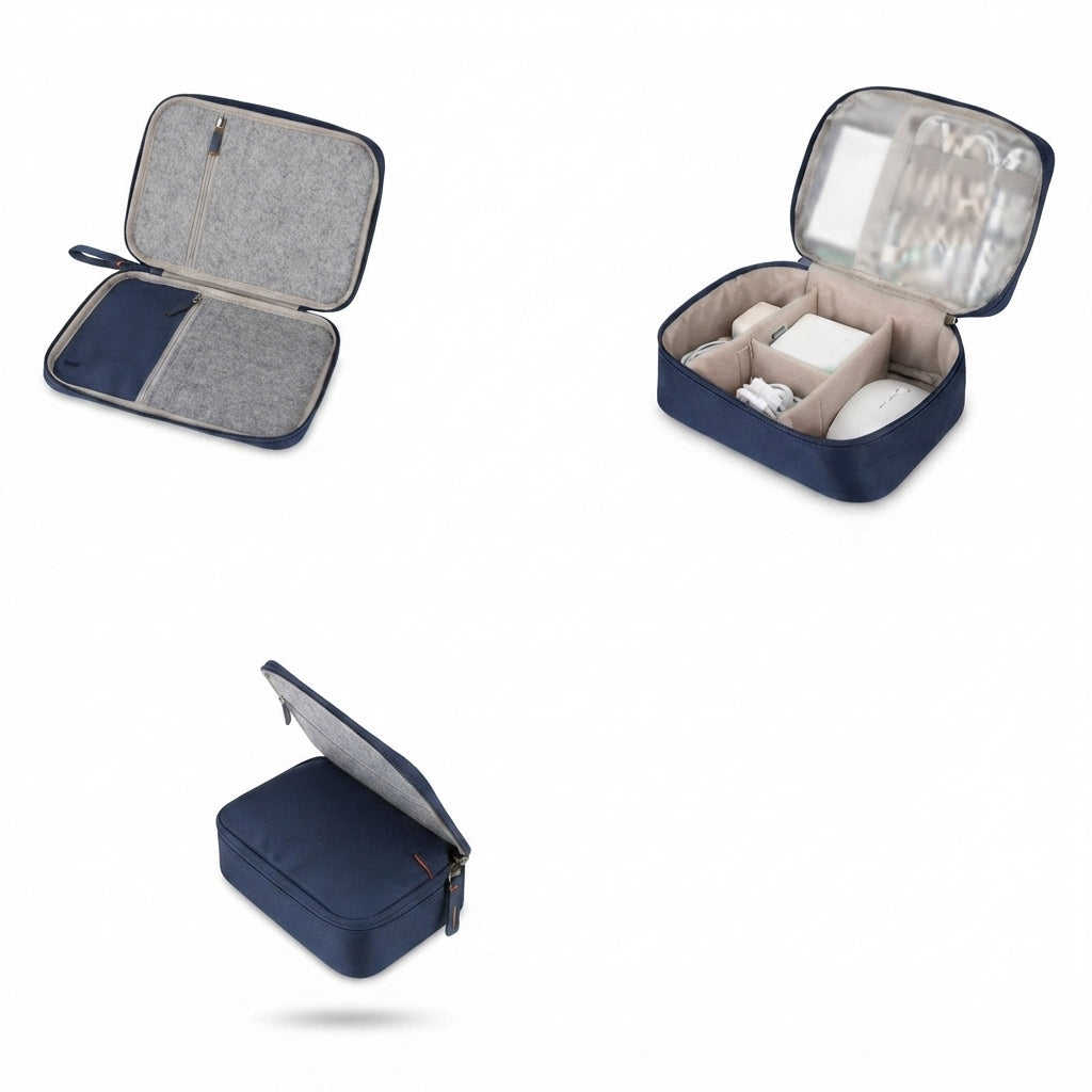 Tech Organiser Pouch (New Style) - navy - Meru Trophy corporate gifting