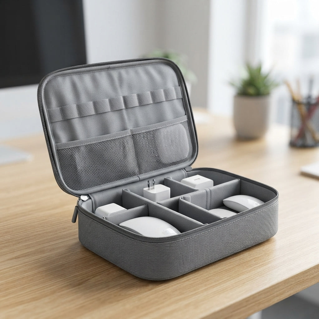 Tech Organiser Pouch (New Style) - lifestyle - Meru Trophy corporate gifting