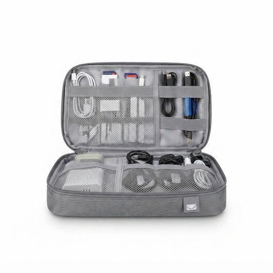 Tech Organiser Pouch (Old Style) - grey - Meru Trophy corporate gifting