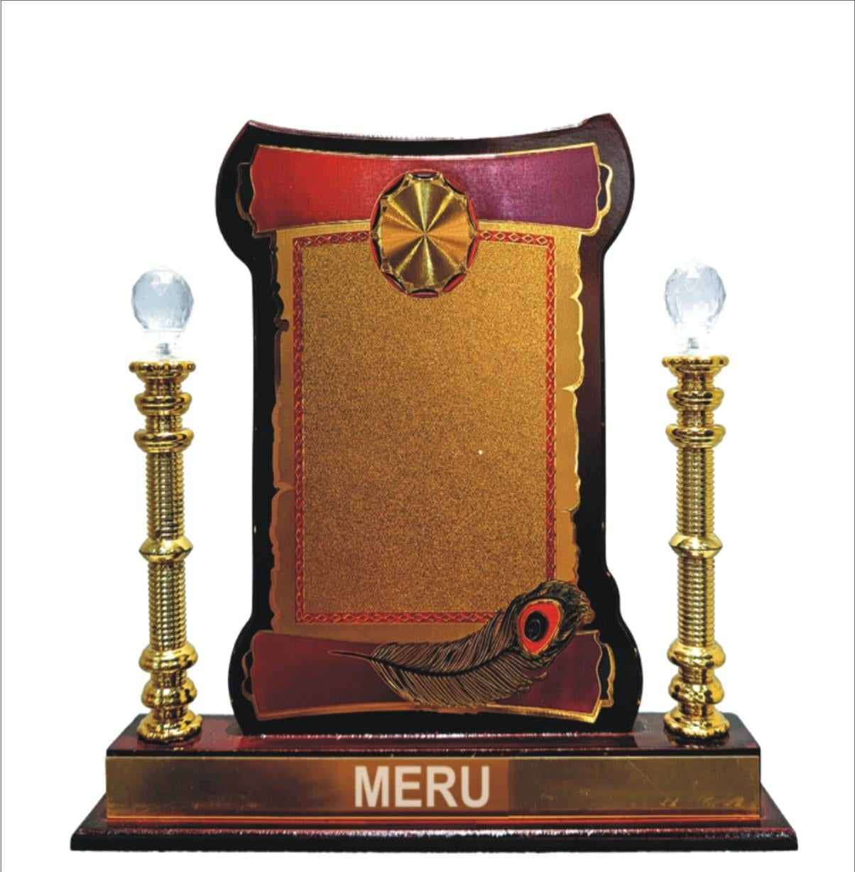 Elegant Wooden Memento Trophy for Corporate Recognition