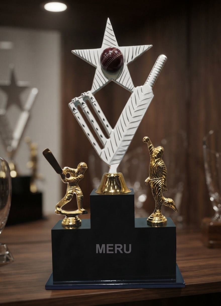 Cricket Trophy Award Cricket Trophies 174 alternate view - Meru Trophy