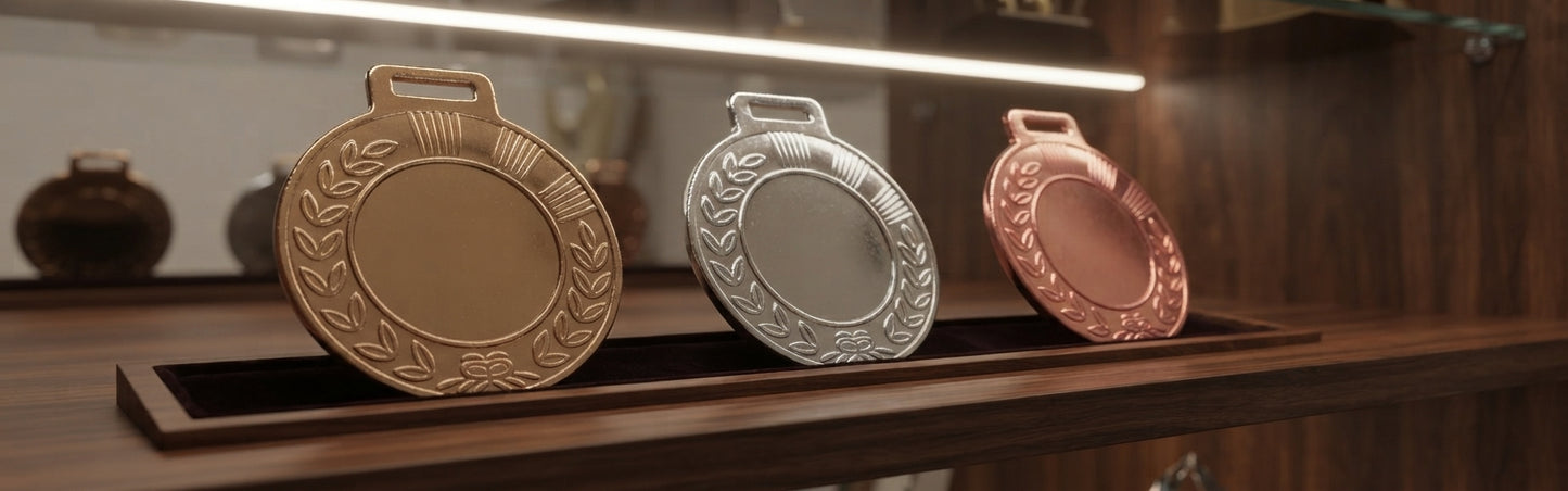 Gold Silver Bronze Medals - Athletic Medals MS-China-1 alternate view - Meru Trophy