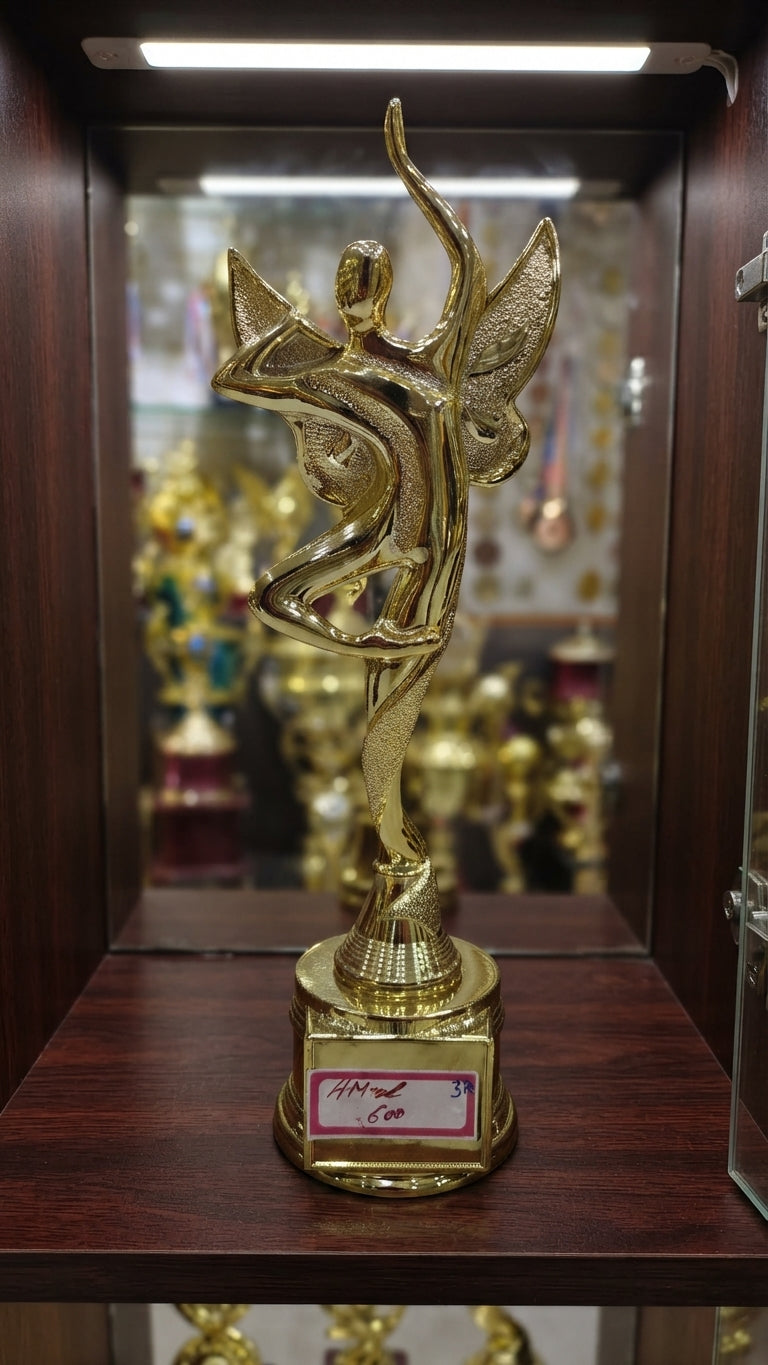 Gold Figure Dance Trophy AM 2 - Premium Recognition Awards alternate view - Meru Trophy