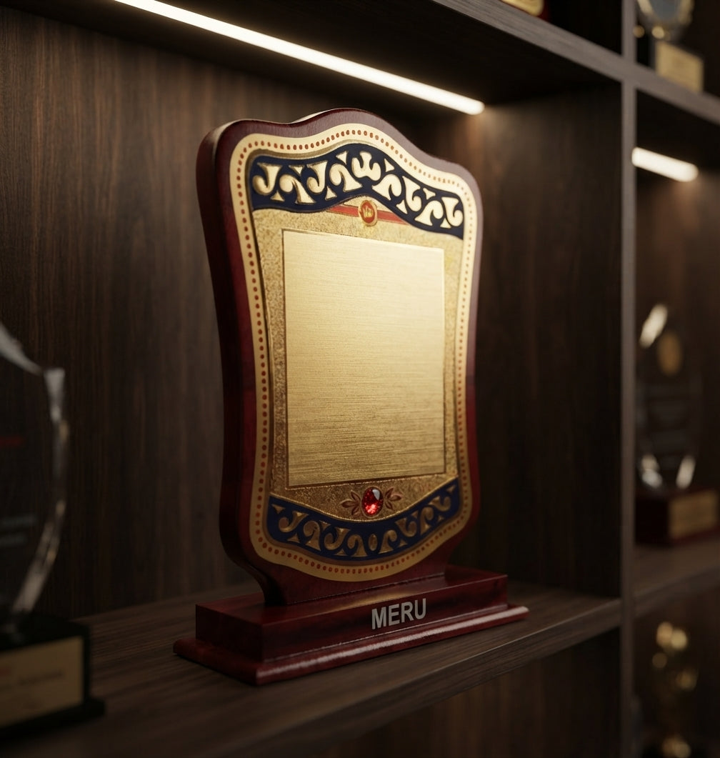 Elegant Wooden Memento Award - Custom Wooden Trophies 724 alternate view - Meru Trophy