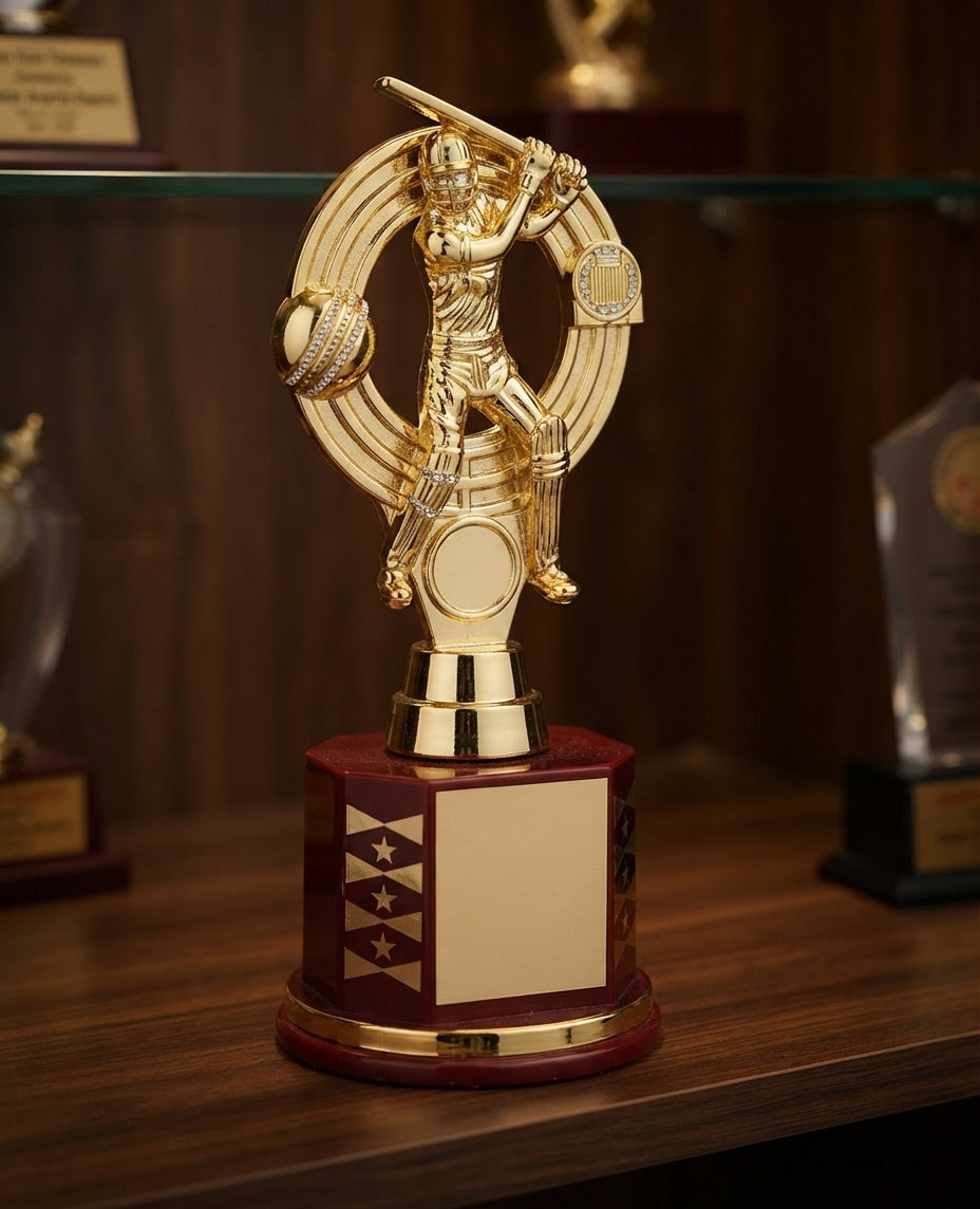 Cricket Trophy - Sports Awards and Recognition 808 - Fiber Trophies alternate view - Meru Trophy