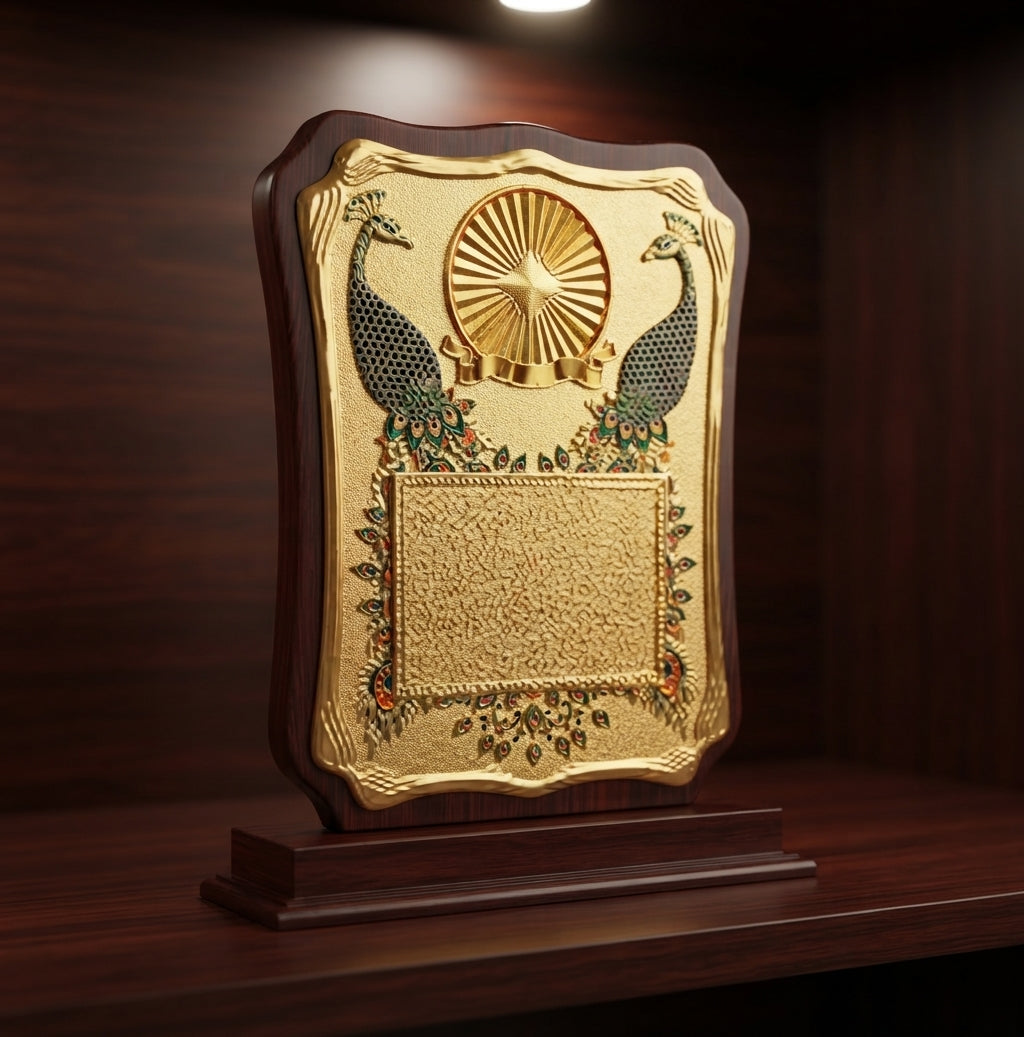 Wooden Recognition Award Trophy - Custom Engraved Wooden Memento 1351 alternate view - Meru Trophy