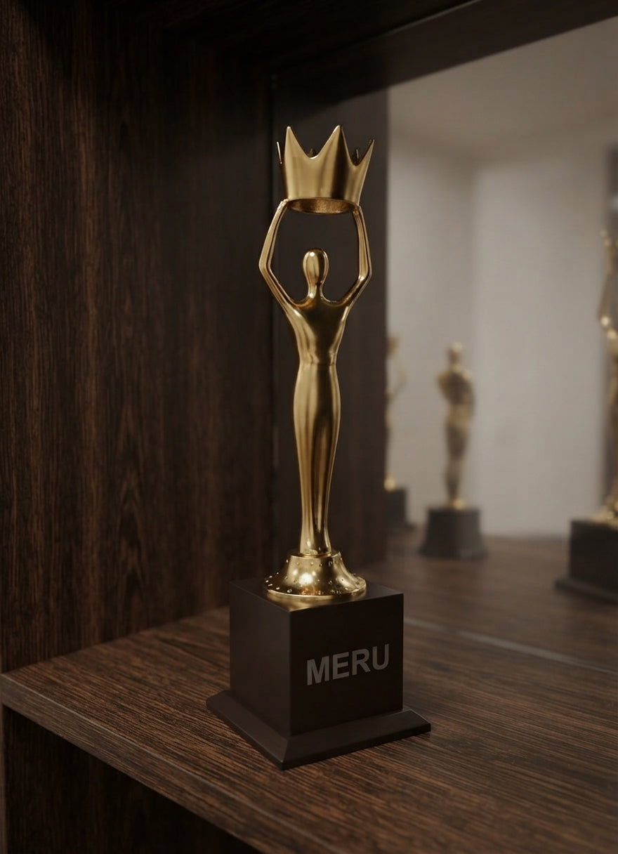 Gold Crown Achievement Trophy | Custom Trophies 662 alternate view - Meru Trophy