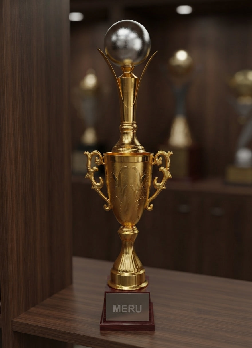 Gold Metal Award Trophy 2110 alternate view - Meru Trophy