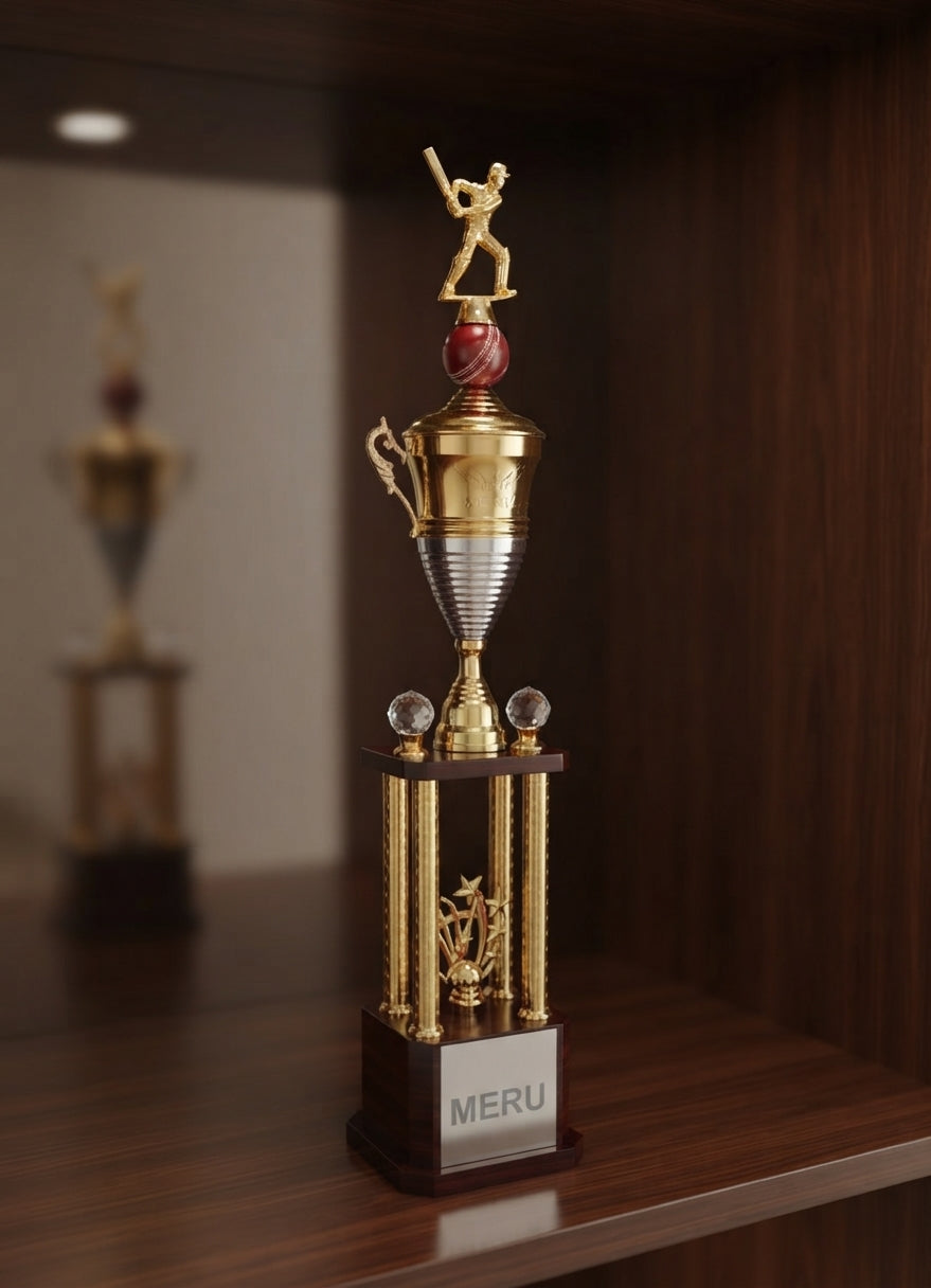 Cricket Trophy Award - Sports Award 4179 - Custom Cricket Trophies alternate view - Meru Trophy