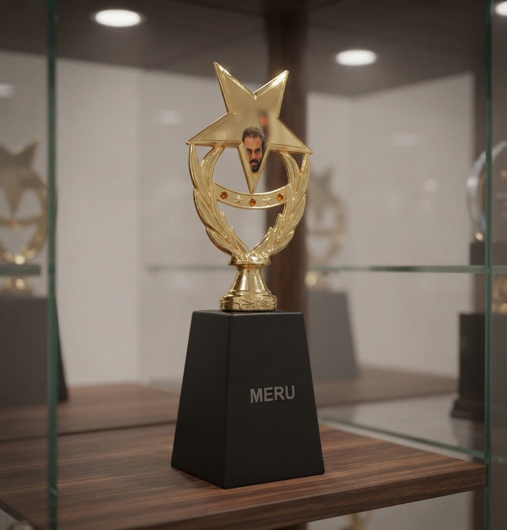 Star Trophy Corporate And College Premium Trophies 118 Gold Award 1 alternate view - Meru Trophy