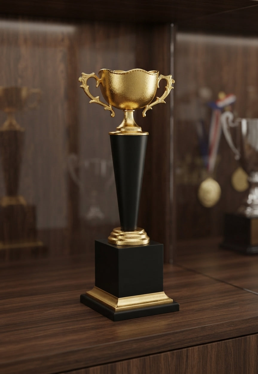 Premium Gold Cup Trophy Symbol of Achievement 2623 - Corporate Recognition Awards alternate view - Meru Trophy
