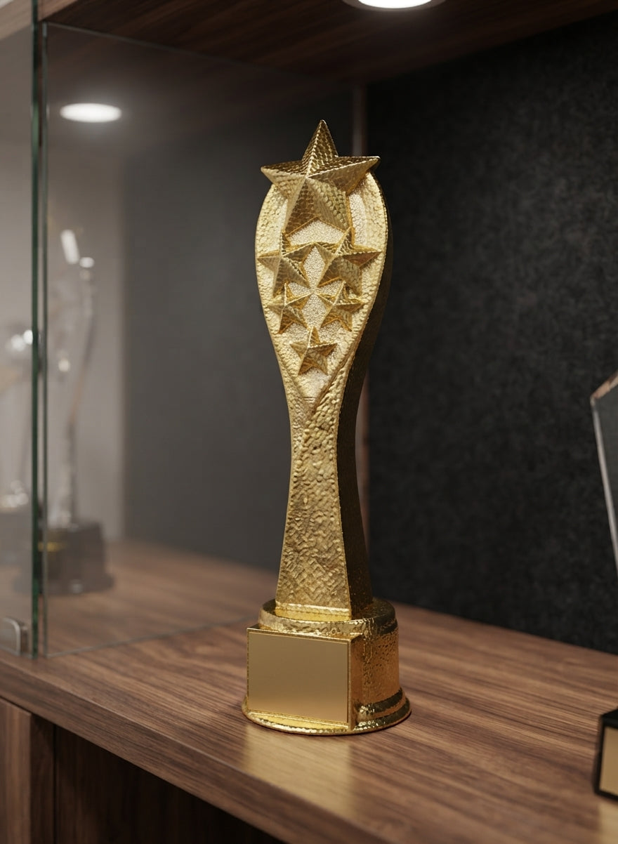 Gold Star Trophy for Corporate Awards alternate view - Meru Trophy