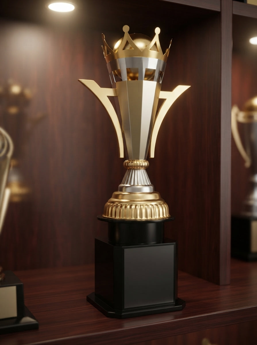 Metal Achievement Trophy AS974 - Premium Recognition Award alternate view - Meru Trophy