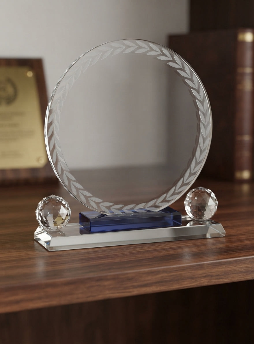 Elegant Crystal Trophies and Awards CST 118 alternate view - Meru Trophy