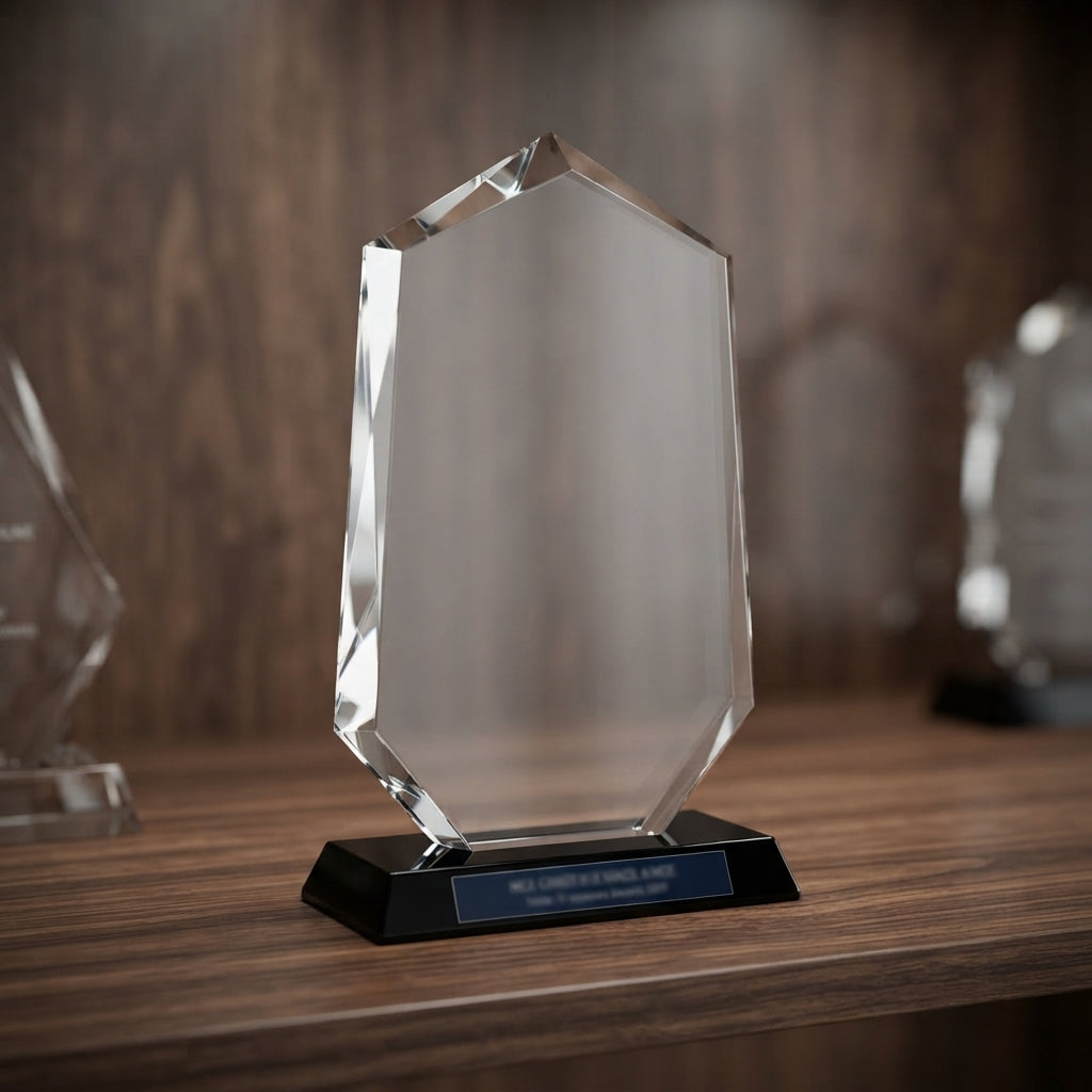 Crystal Trophy Award CST 131 - Premium Crystal Awards alternate view - Meru Trophy