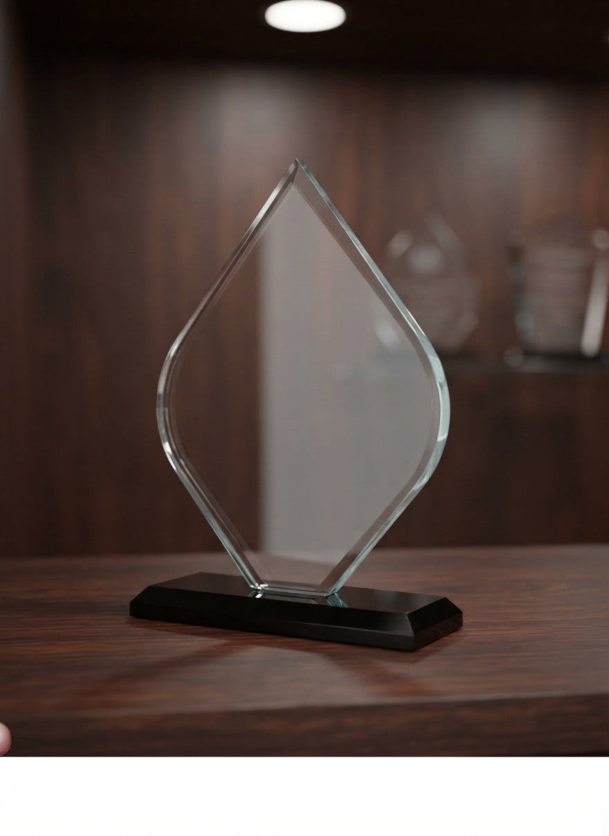 Diamond Crystal Trophy CST 133 - Premium Crystal Awards alternate view - Meru Trophy