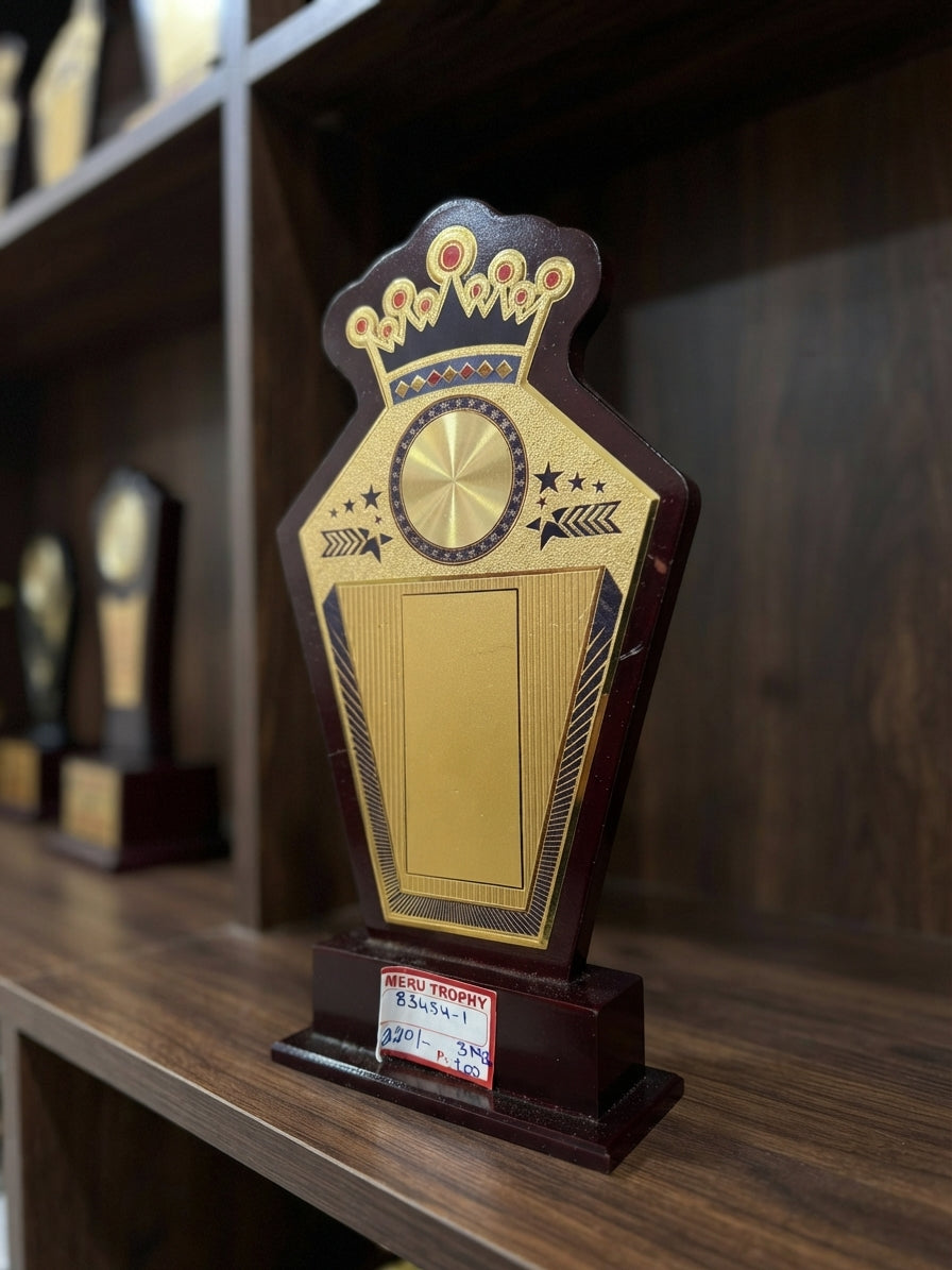 83454 Premium Custom Engraved Gold Trophy Award Meru Trophy Shop 83454 alternate view - Meru Trophy